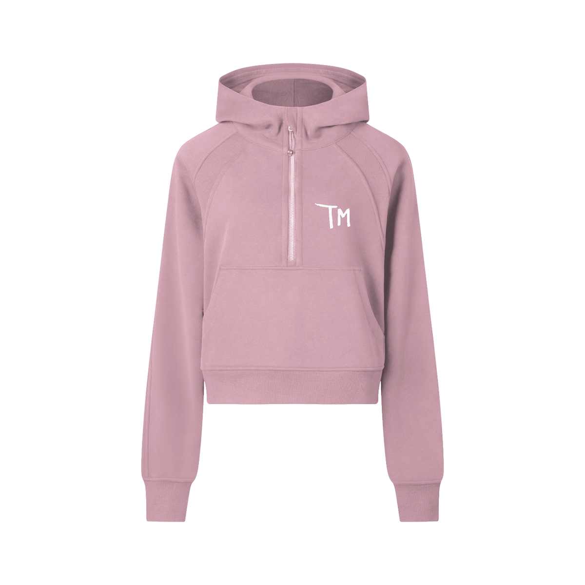 TM Cropped Half-Zip Hoodie