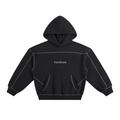 Contrast-Stitched Boxy TM Fleece Hoodie